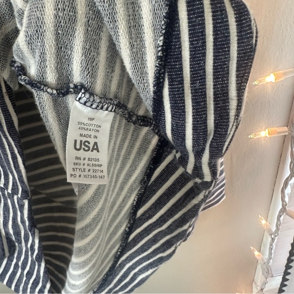 Fresh Produce Seafarer Striped Pullover Hooded Sweater Large - Picture 5 of 7